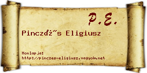 Pinczés Eligiusz névjegykártya